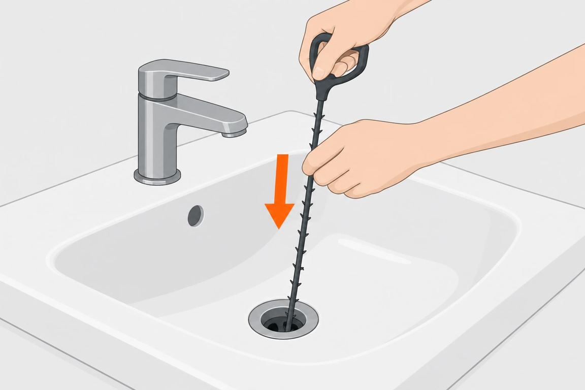 Use a drain snake