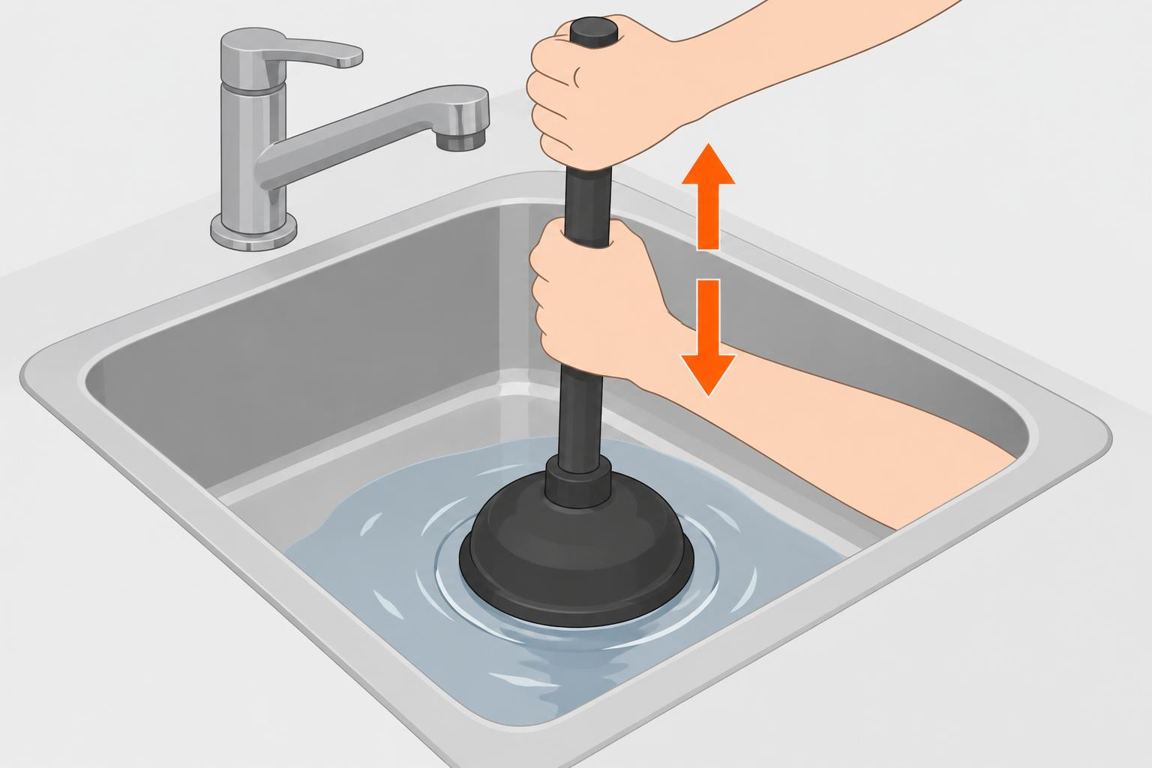 Plunge the sink