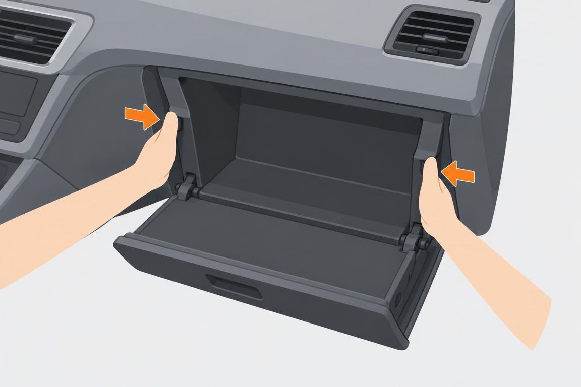 Release the glove box stops