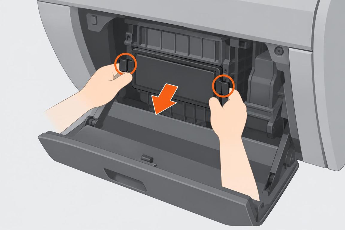 Open the filter cover