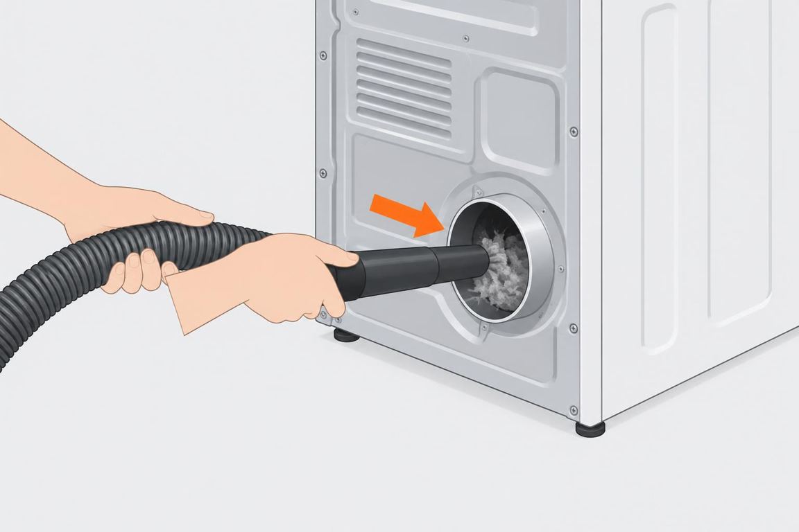 Vacuum the outlet