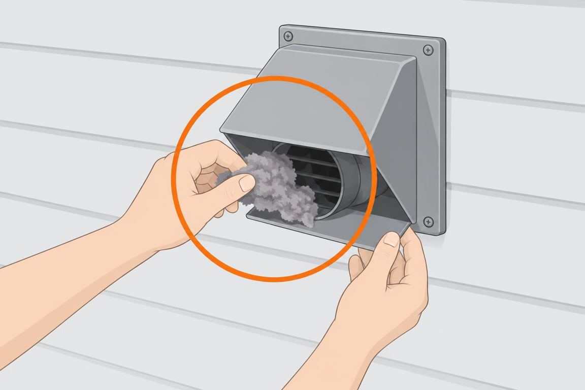Clean the outside flap