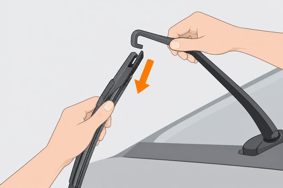 Slide the old blade off