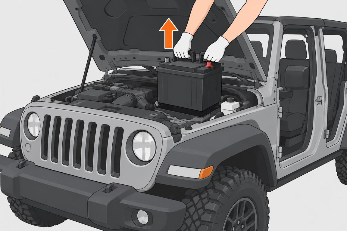 Lift out the old battery